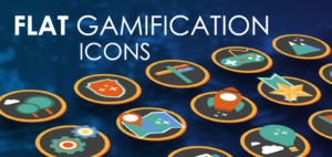 Flat Gamification Icons PowerPoint