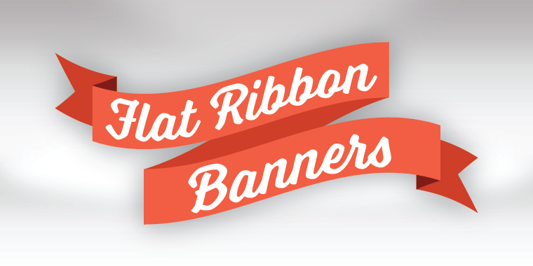 Flat Ribbon Banners PowerPoint