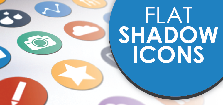 Flat Shadow Icons PowerPoint